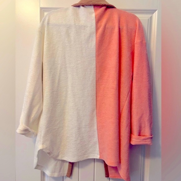 Lizard Thicket oversized Colorblock Shacket - Picture 4 of 5